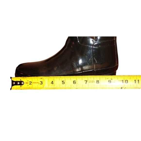 Hunter Refined Gloss Quilted Tall Rain Boots Black Knee High Waterproof Women 6 - Picture 14 of 15